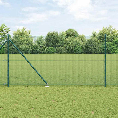 Welded Wire Fence with Spikes 10 x 1 m PVC-coated Steel Green