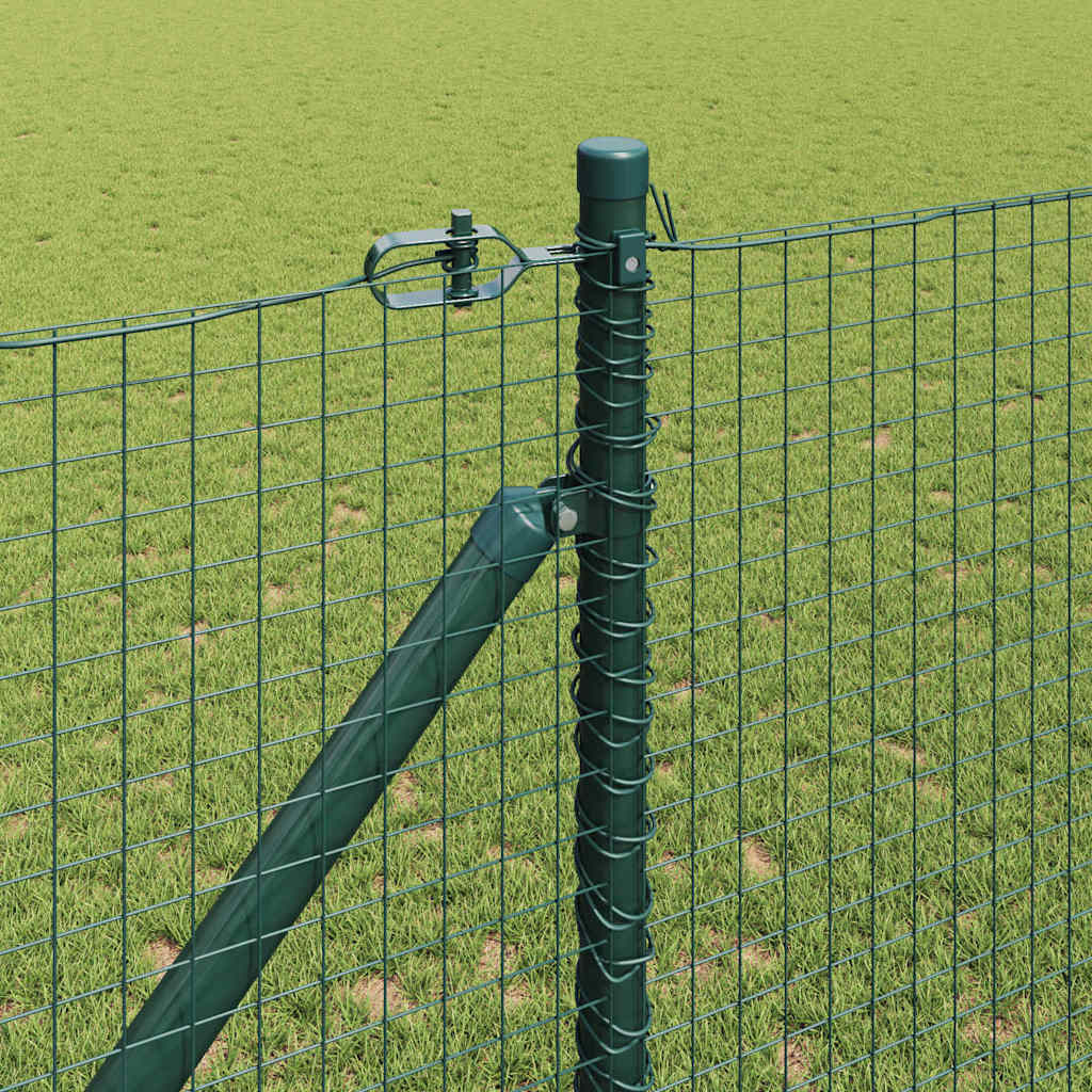 Welded Wire Fence with Spikes 10 x 1.4 m PVC-coated Steel Green