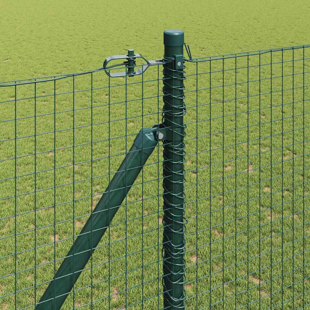 Welded Wire Fence with Spikes 10 x 1.5 m PVC-coated Steel Green