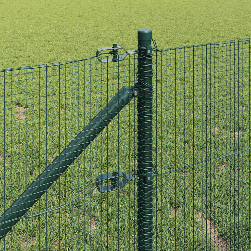 Welded Wire Fence with Spikes 25 x 0.4 m PVC-coated Steel Green