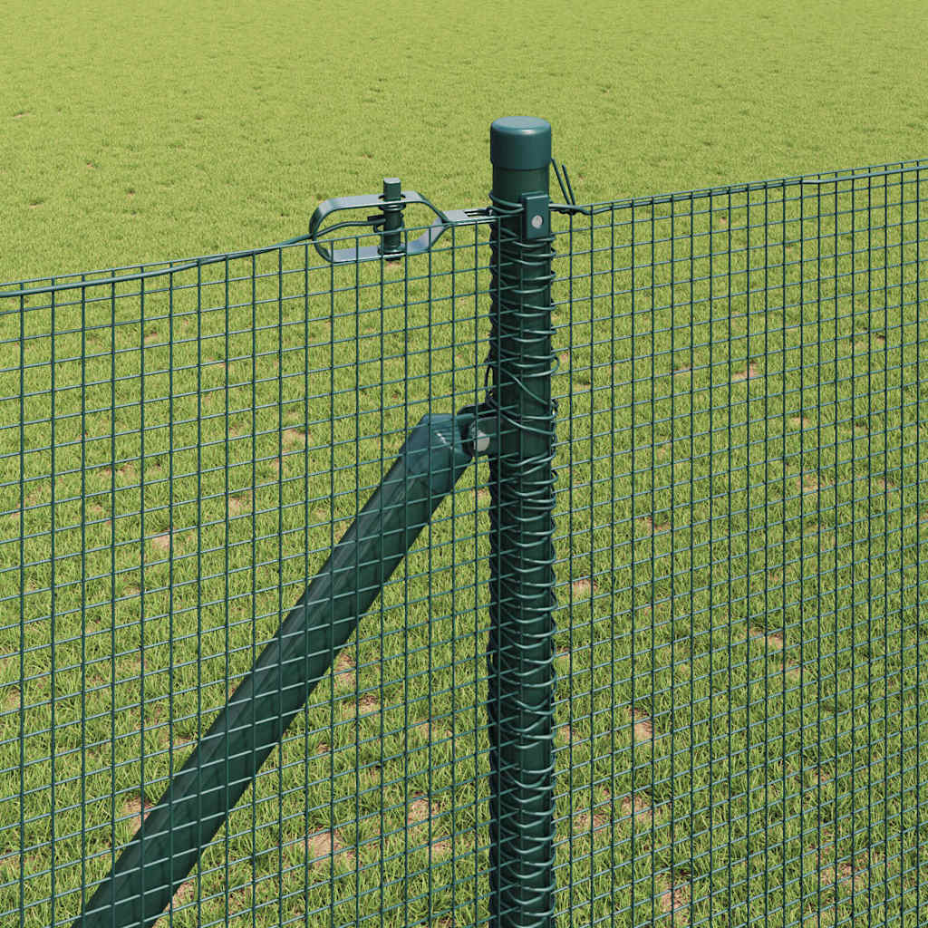 Welded Wire Fence with Spikes 25 x 1.2 m PVC-coated Steel Green