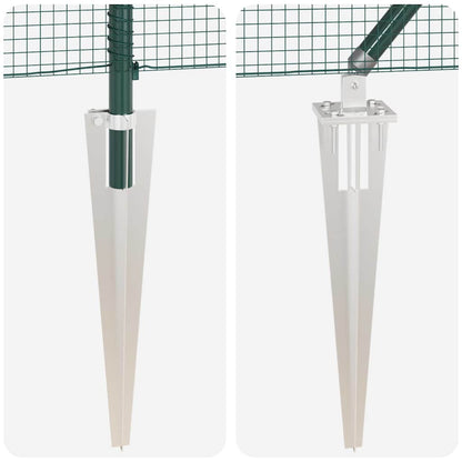Spike-Installed Welded Mesh Fence Steel and PVC Green Mesh