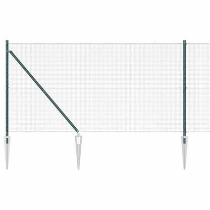 Spike-Installed Welded Mesh Fence Steel and PVC Green Mesh