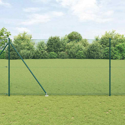 Welded Wire Fence with Spikes 25 x 1.5 m PVC-coated Steel Green