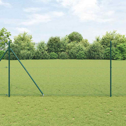 Welded Wire Fence with Spikes 25 x 1.5 m PVC-coated Steel Green
