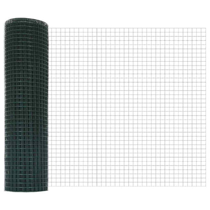 Welded Wire Fence with Spikes 50 x 0.6 m PVC-coated Steel Green