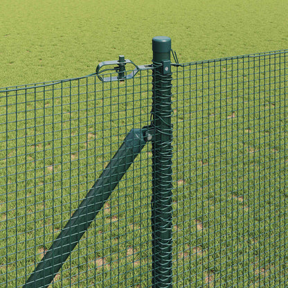 Welded Wire Fence with Spikes 50 x 1.2 m PVC-coated Steel Green