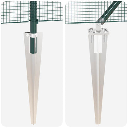 Welded Wire Fence with Spikes 100 x 0.5 m PVC-coated Steel Mesh