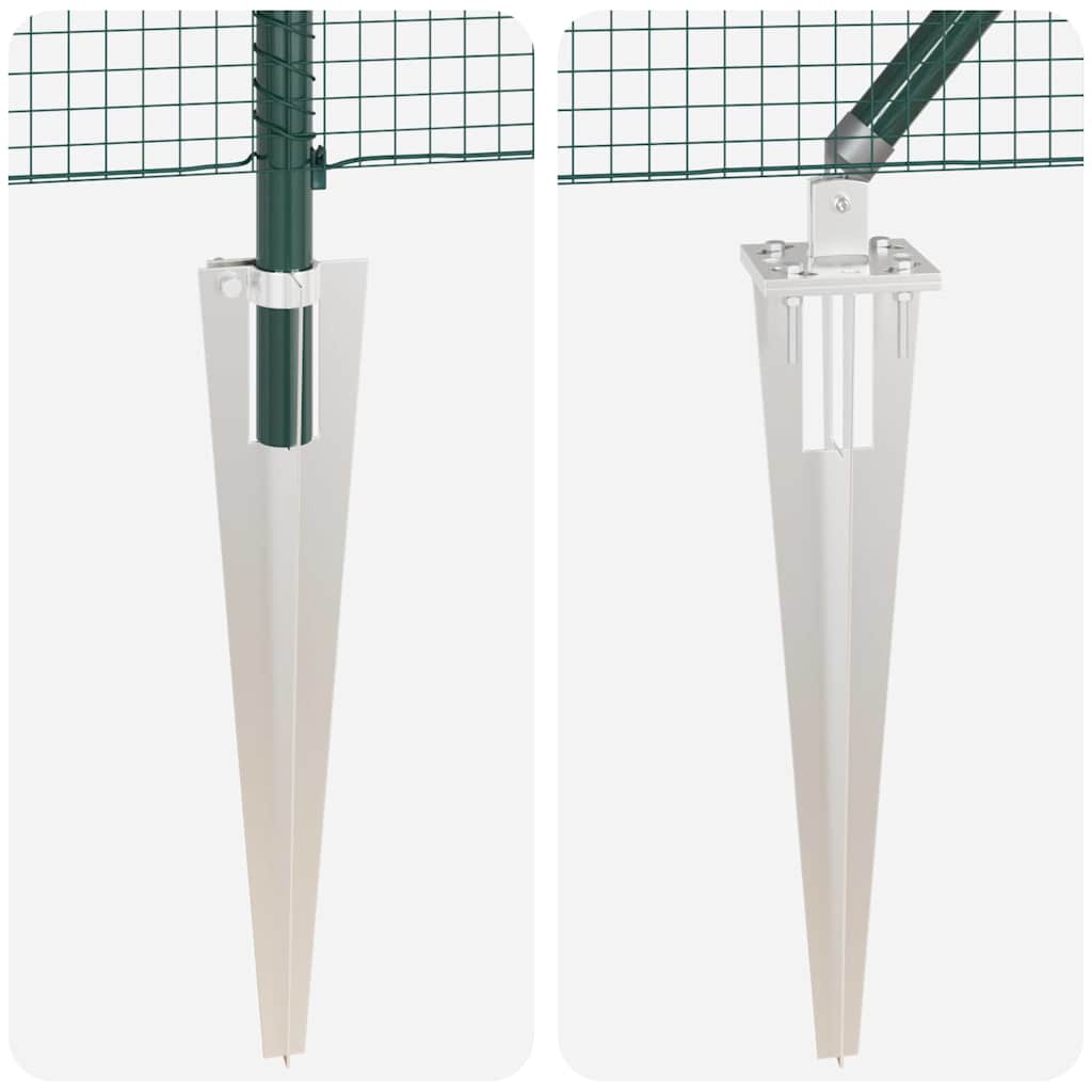 Welded Wire Fence with Spikes 100 x 0.5 m PVC-coated Steel Mesh