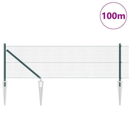 Welded Wire Fence with Spikes 100 x 0.6 m PVC-coated Steel Mesh