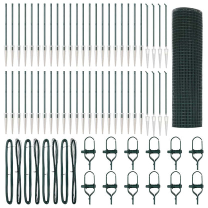 Welded Wire Fence with Spikes 100 x 0.8 m PVC-coated Steel Mesh