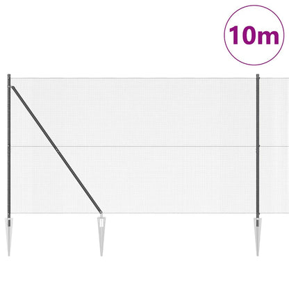 Welded Wire Fence with Spikes 12 x 1.5 m PVC-coated Steel Grey