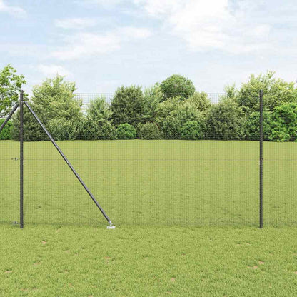 Welded Wire Fence with Spikes 12 x 1.5 m PVC-coated Steel Grey