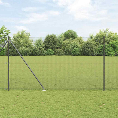 Welded Wire Fence with Spikes Steel and PVC Grey Mesh