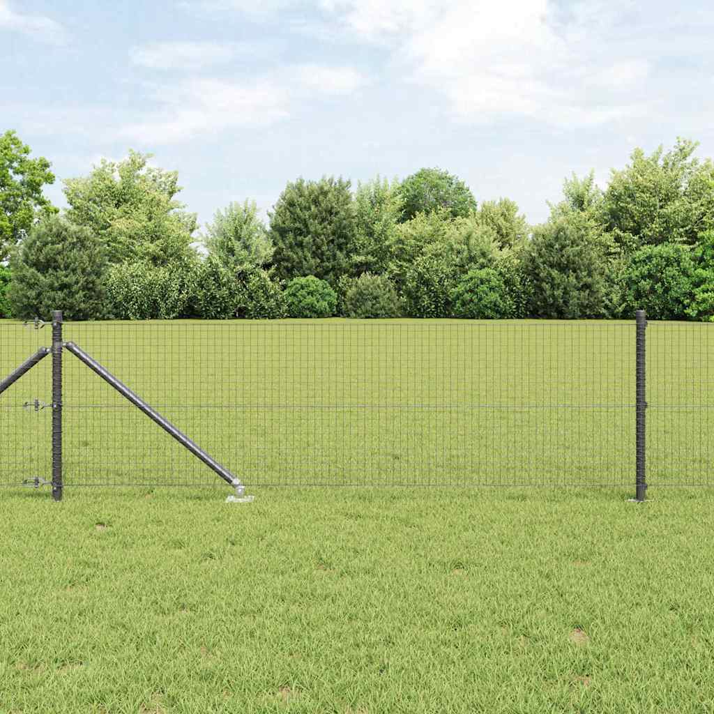 Welded Wire Fence with Spikes Steel Grey Mesh