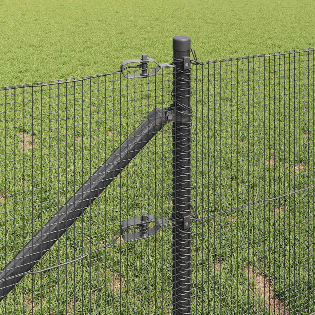 Welded Wire Fence with Spikes Steel Grey Mesh