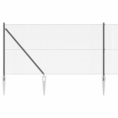 Welded Wire Fence with Spikes Steel Grey Mesh