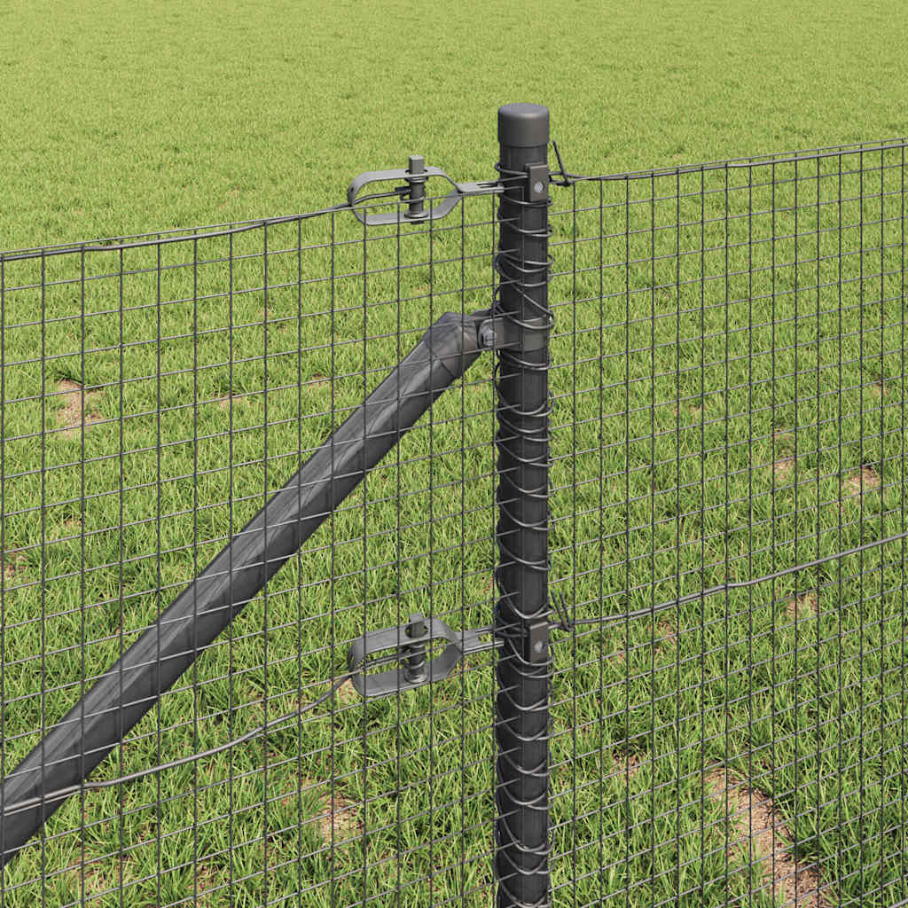 Welded Wire Fence with Spikes Steel Grey Mesh