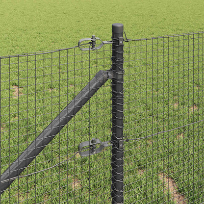 Welded Wire Fence with Spikes Steel Grey Mesh