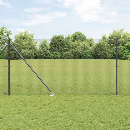 Welded Wire Fence with Spikes Steel Grey Mesh