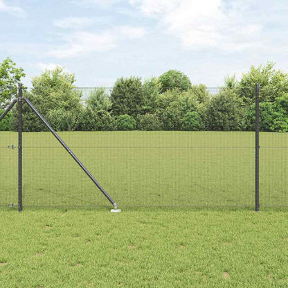 Welded Wire Fence with Spikes 25 x 1.2 m PVC-coated Steel Grey