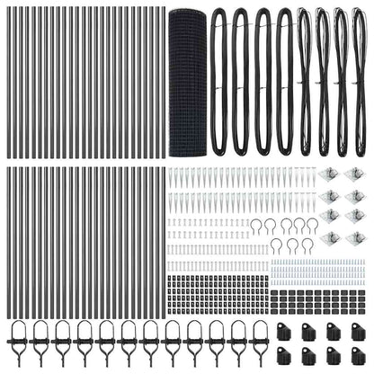 Welded Wire Fence with Spikes 100 x 0.4 m PVC-coated Steel Grey
