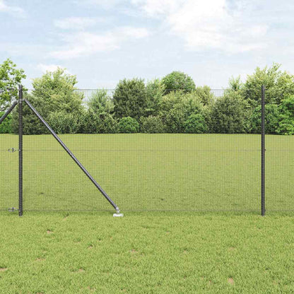 Welded Wire Fence with Spikes 100 x 1 m PVC-coated Steel Grey