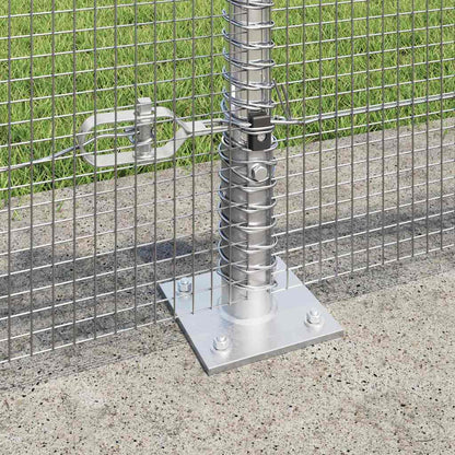 Welded Wire Fence with Concrete Base 10 x 0.4 m Silver Mesh