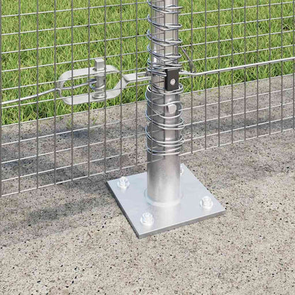 Welded Wire Fence with Concrete Base 10 x 1.2 m Silver Mesh
