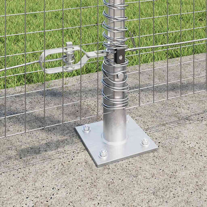 Welded Wire Fence with Concrete Base 10 x 1.2 m Silver Mesh