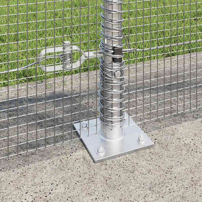 Welded Wire Fence with Concrete Base 50 x 1 m Galvanised Steel