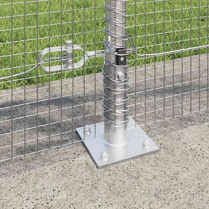 Welded Wire Fence with Concrete Base 50 x 1 m Galvanised Steel