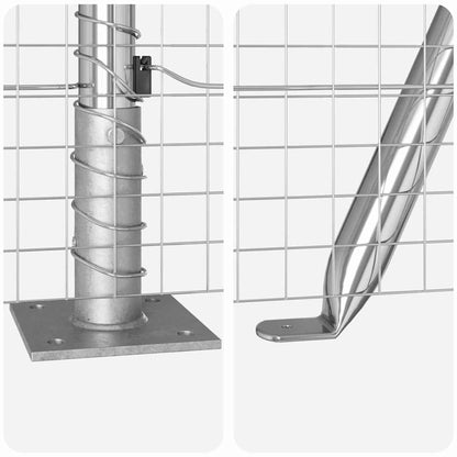 Welded Wire Fence with Concrete Base 100 x 0.8 m Silver Mesh