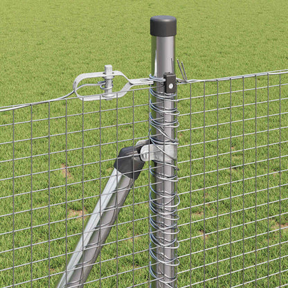 Welded Wire Fence with Concrete Base 100 x 1 m Galvanised Steel