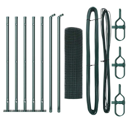 Welded Wire Fence with Concrete Base 10 x 0.4 m Green Mesh