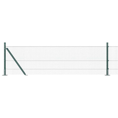 Welded Wire Fence with Concrete Base 10 x 0.5 m Green Mesh