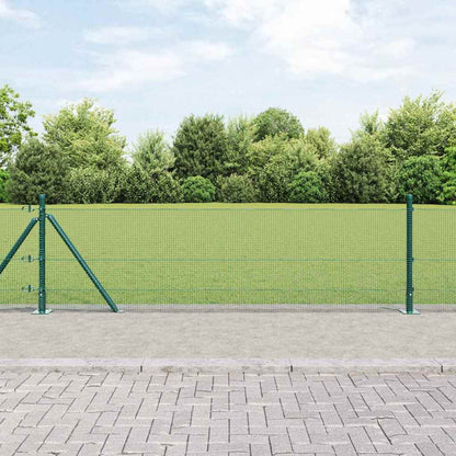 Welded Wire Fence with Concrete Base 10 x 0.6 m Green Mesh