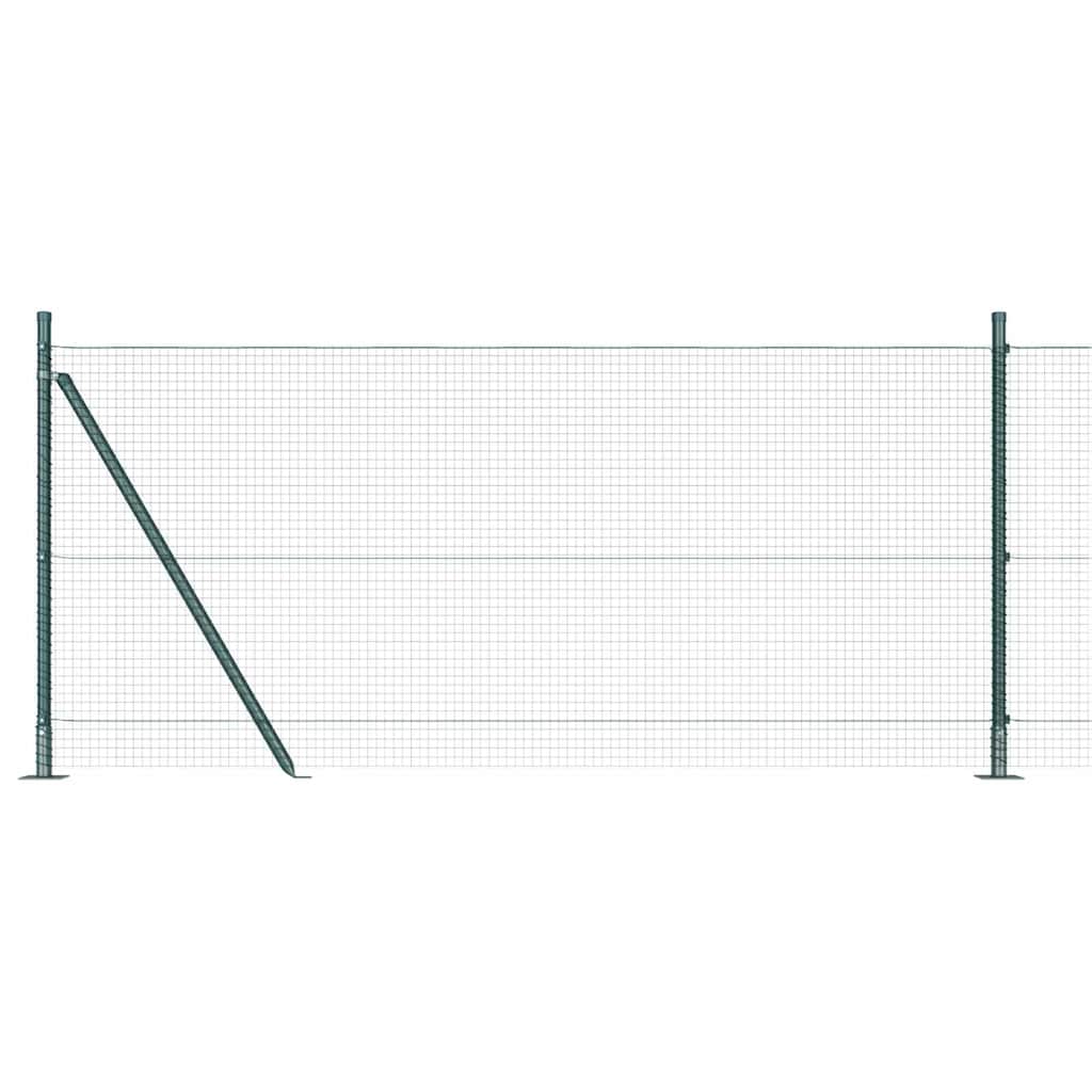 Welded Wire Fence with Concrete Base 10 x 1 m PVC-Coated Steel