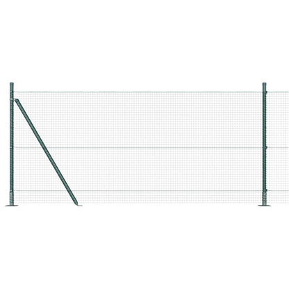 Welded Wire Fence with Concrete Base 10 x 1 m PVC-Coated Steel