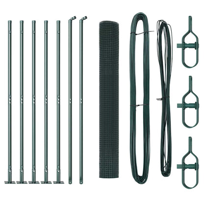 Welded Wire Fence with Concrete Base 10 x 1 m PVC-Coated Steel