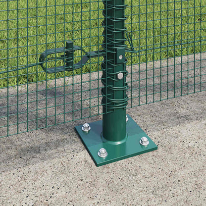 Welded Wire Fence with Concrete Base 10 x 1.2 m Green Mesh