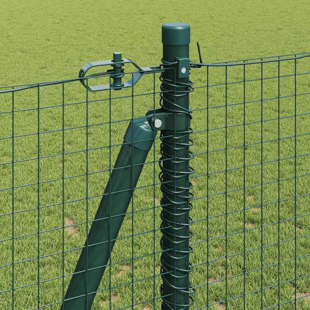 Welded Wire Fence with Concrete Base 10 x 1.2 m Green Mesh