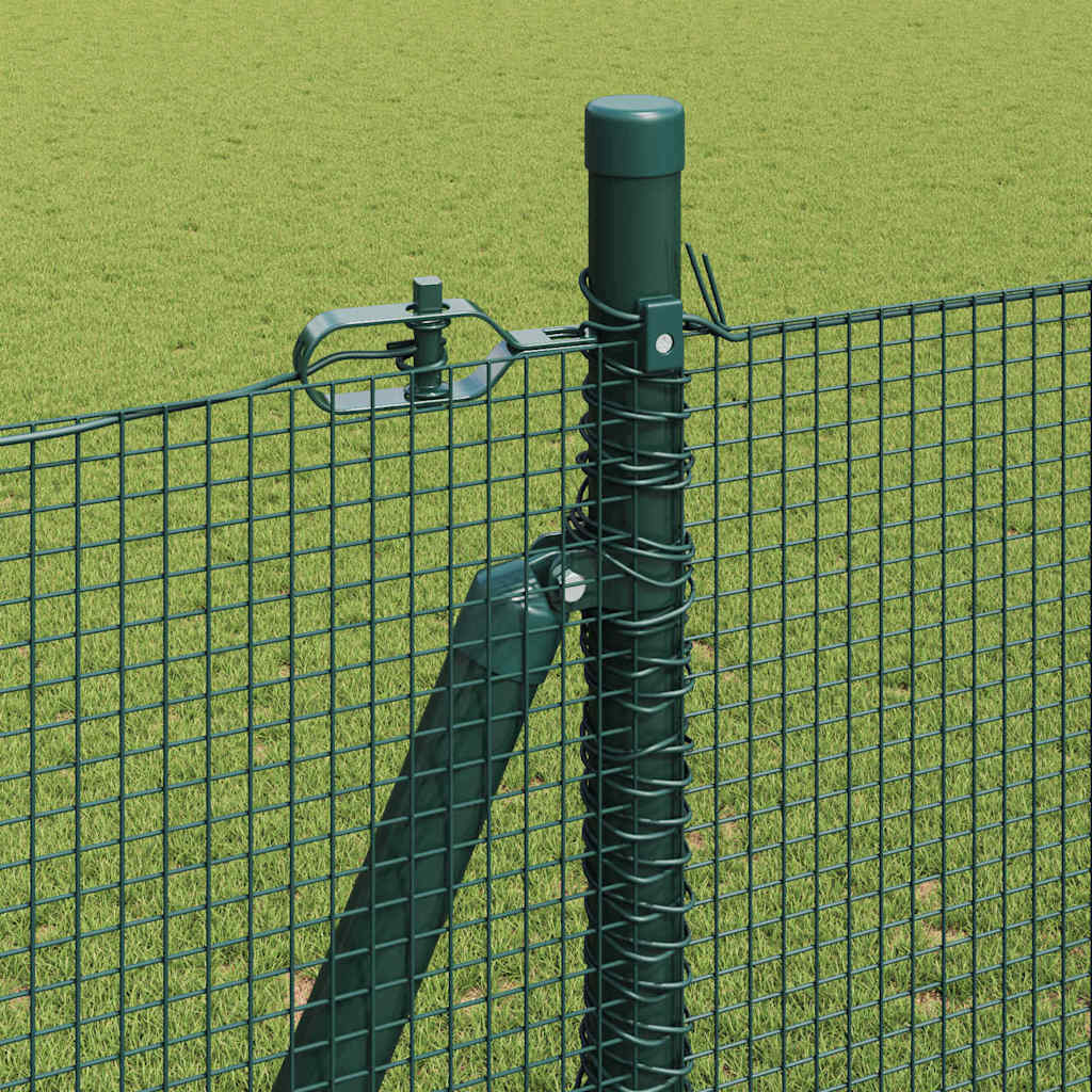 Welded Wire Fence with Concrete Base 10 x 1.4 m Green Mesh