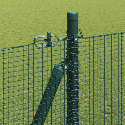 Welded Wire Fence with Concrete Base 10 x 1.4 m Green Mesh