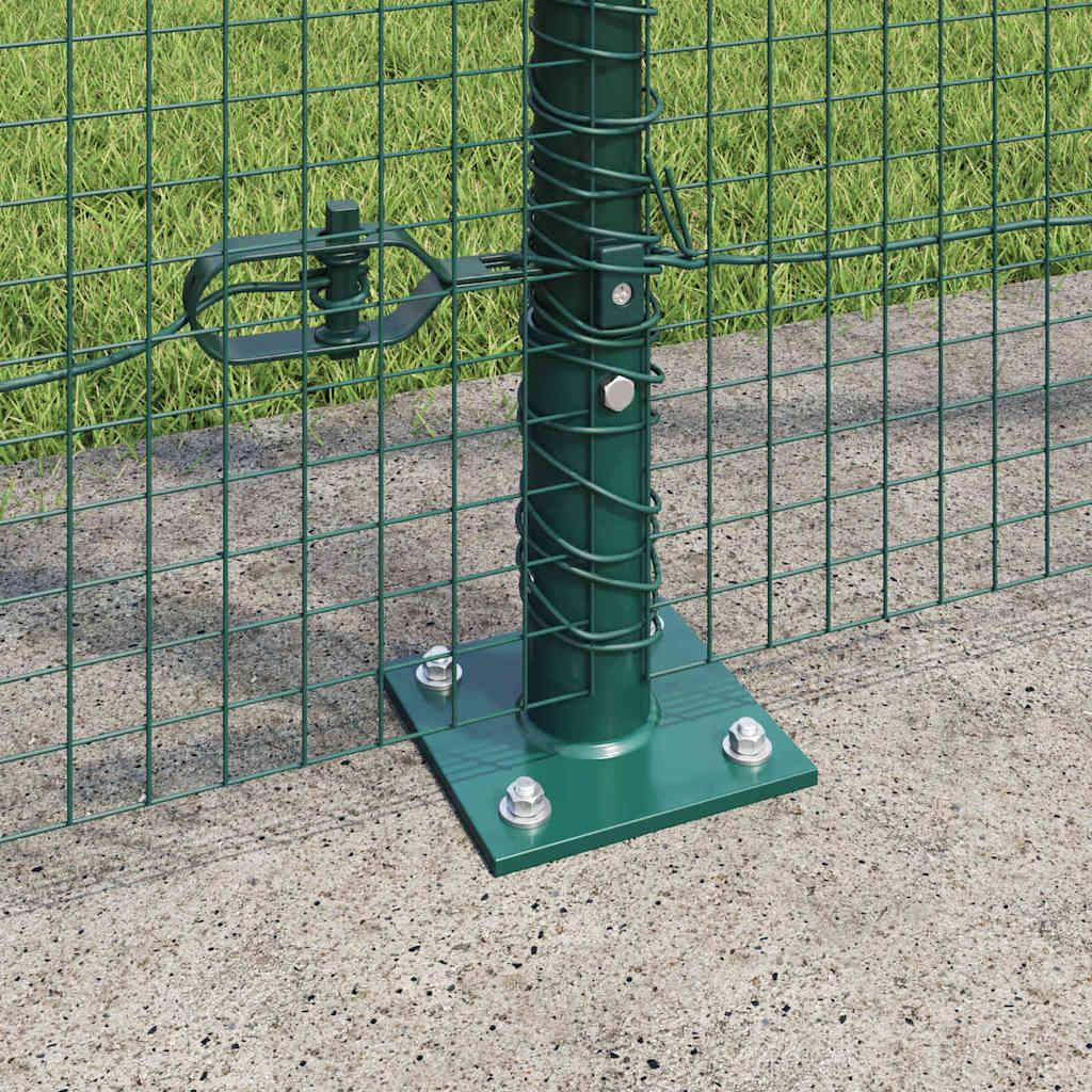 Welded Wire Fence with Concrete Base 10 x 1.4 m Green Mesh
