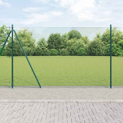 Welded Wire Fence with Concrete Base 10 x 1.4 m Green Mesh