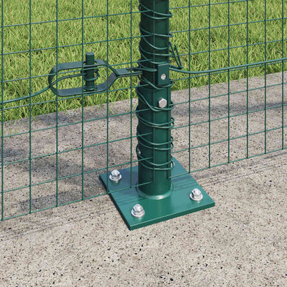 Welded Wire Fence with Concrete Base 10 x 1.4 m Green Mesh