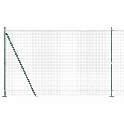 Welded Wire Fence with Concrete Base 10 x 1.5 m Green Mesh