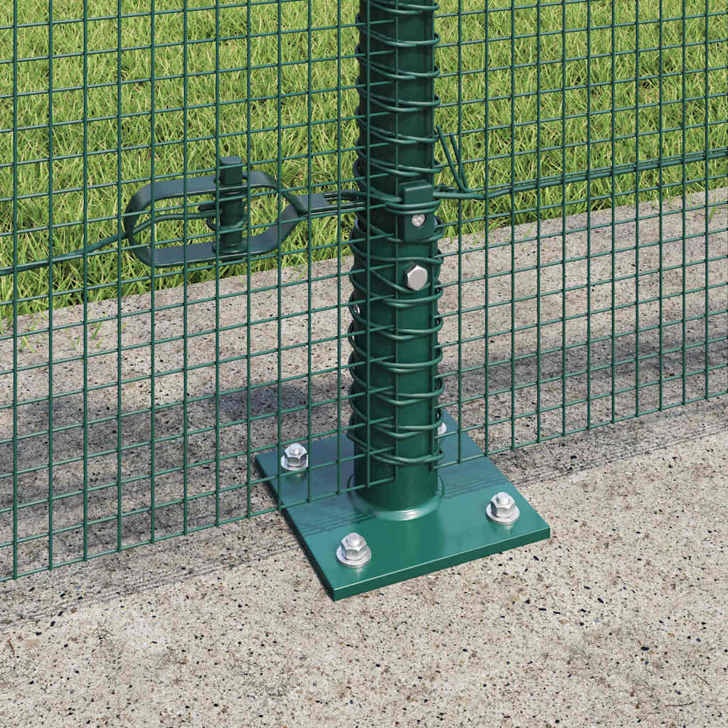 Welded Wire Fence with Concrete Base 25 x 0.5 m Green Mesh