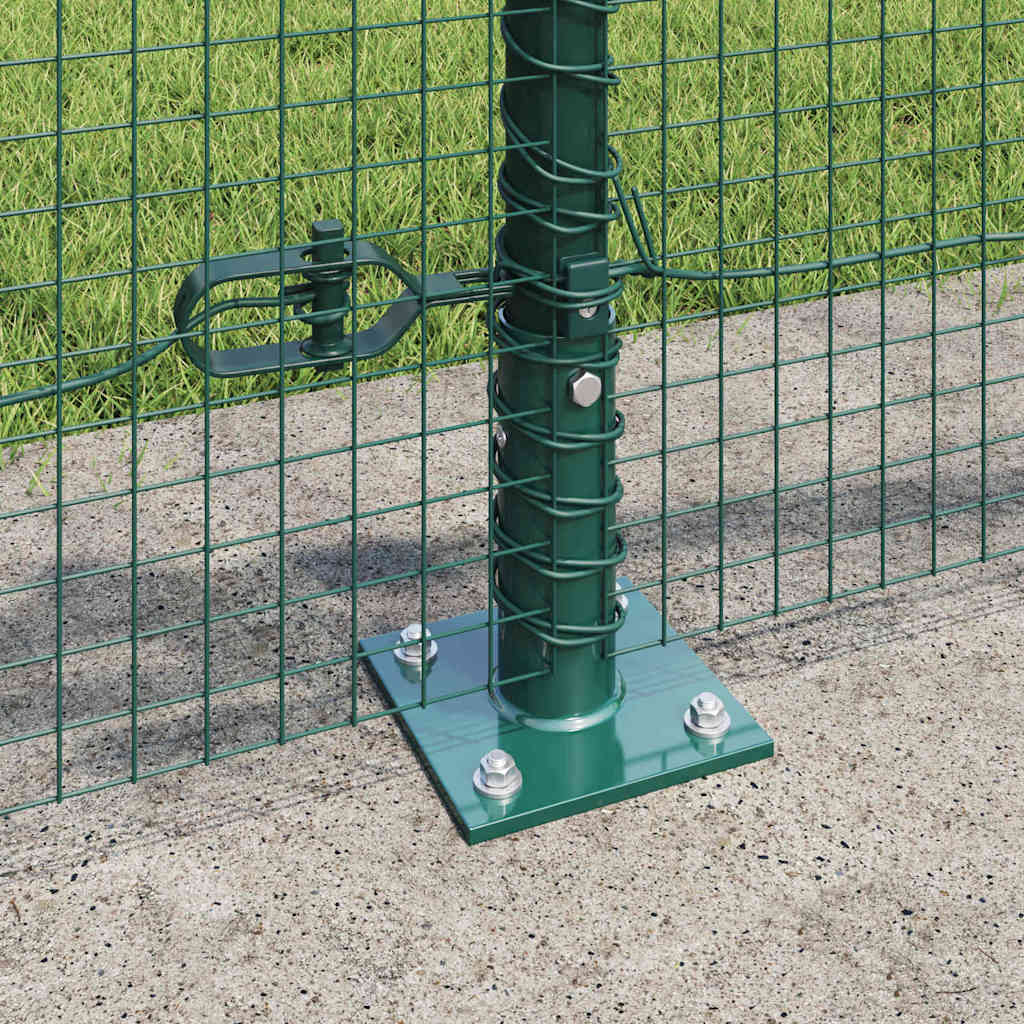 Welded Wire Fence with Concrete Base 25 x 0.6 m Green Mesh
